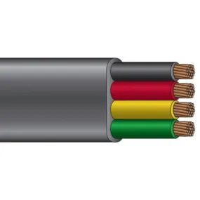 1/0 AWG 3C Heavy Duty Flat Jacketed Submersible Cable with Ground