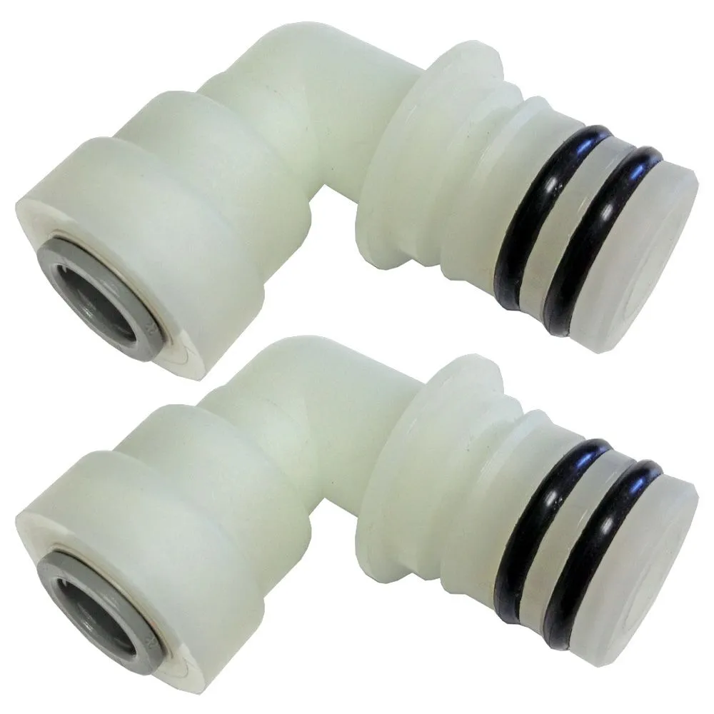 3/4 Quad Port 90 Deg Elbow x 1/2 OD JG Push-in Fittings