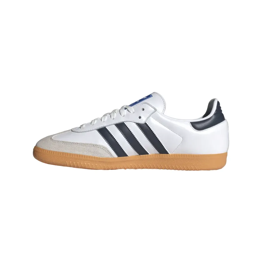 Adidas Originals scarpa sneakers da uomo Samba OG IF3814 bianco-blu scuro