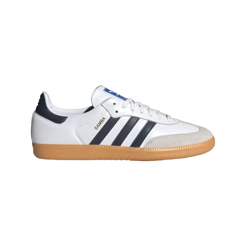 Adidas Originals scarpa sneakers da uomo Samba OG IF3814 bianco-blu scuro