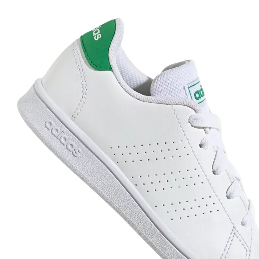 Adidas scarpa sneakers da ragazzi Advantage GY6995 bianco-verde