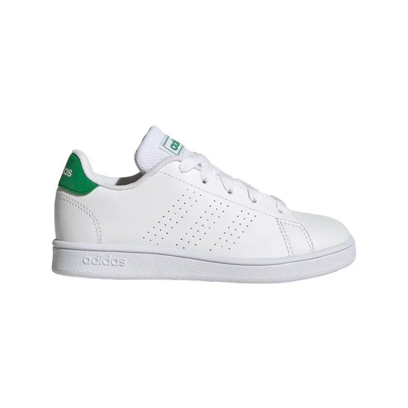 Adidas scarpa sneakers da ragazzi Advantage GY6995 bianco-verde