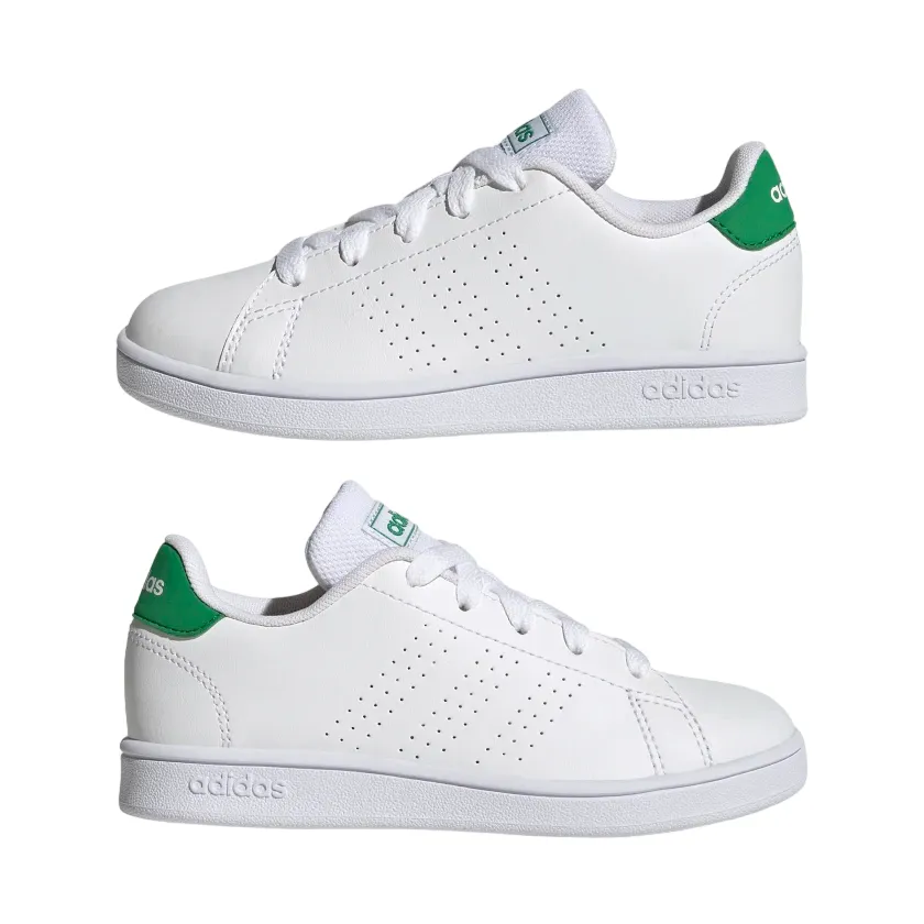 Adidas scarpa sneakers da ragazzi Advantage GY6995 bianco-verde