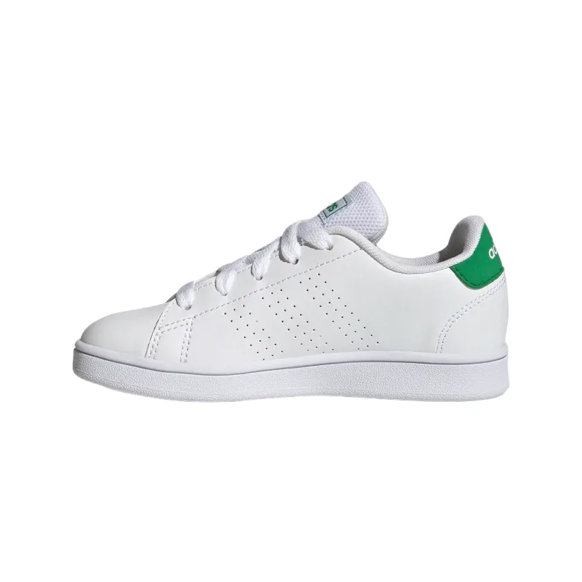 Adidas scarpa sneakers da ragazzi Advantage GY6995 bianco-verde