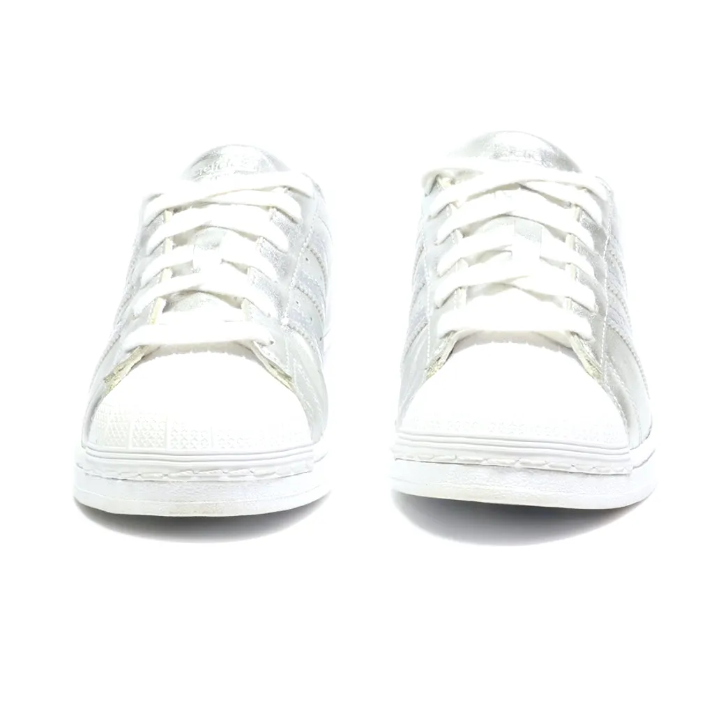 Adidas Superstar Low-Top Sneakers Leather Silver Colour For Women