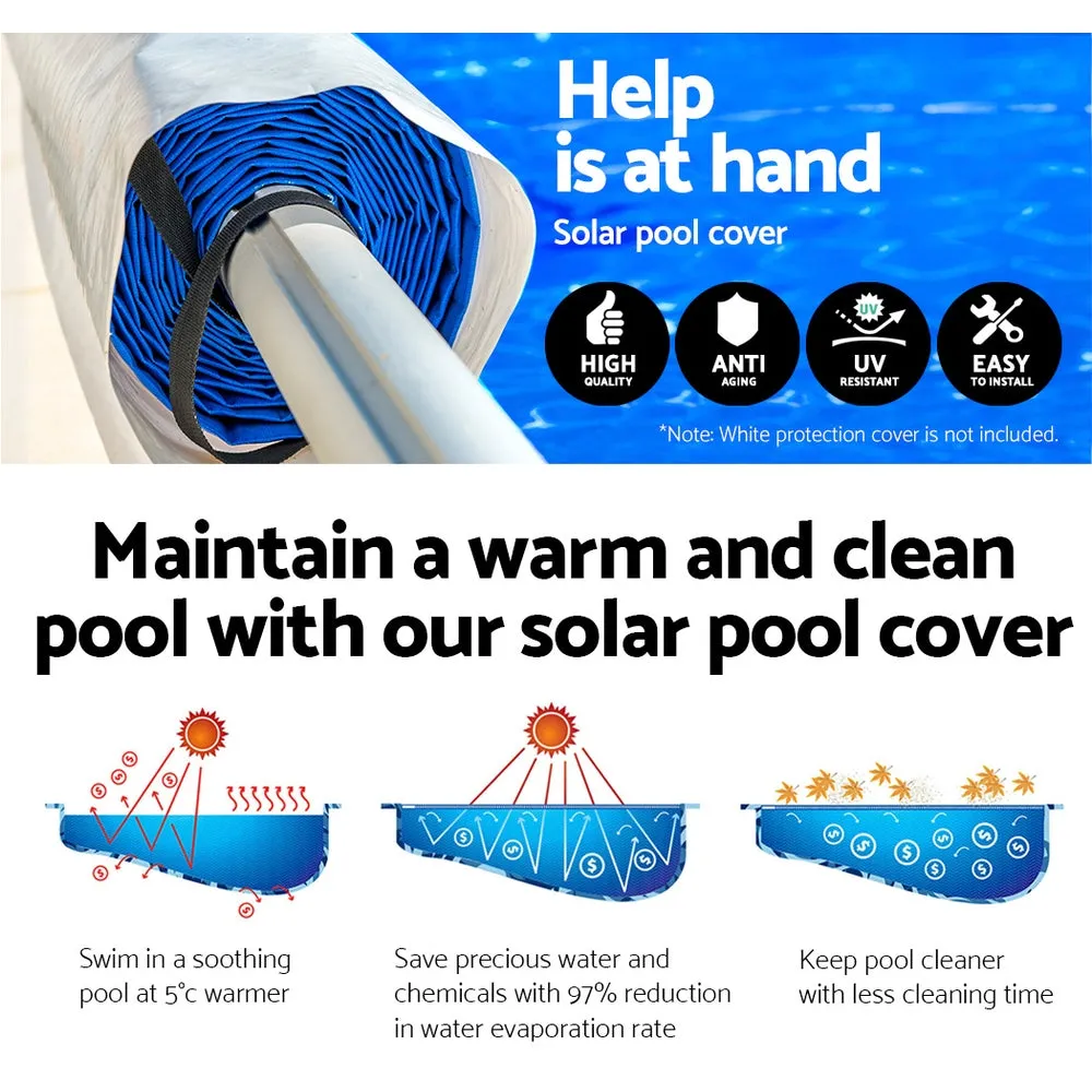 Adjustable 10x4m Pool Cover Set with Roller, 500 Micron - Aquabuddy