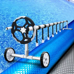 Adjustable Aluminium Pool Roller & 9.5x5m Cover Set Aquabuddy