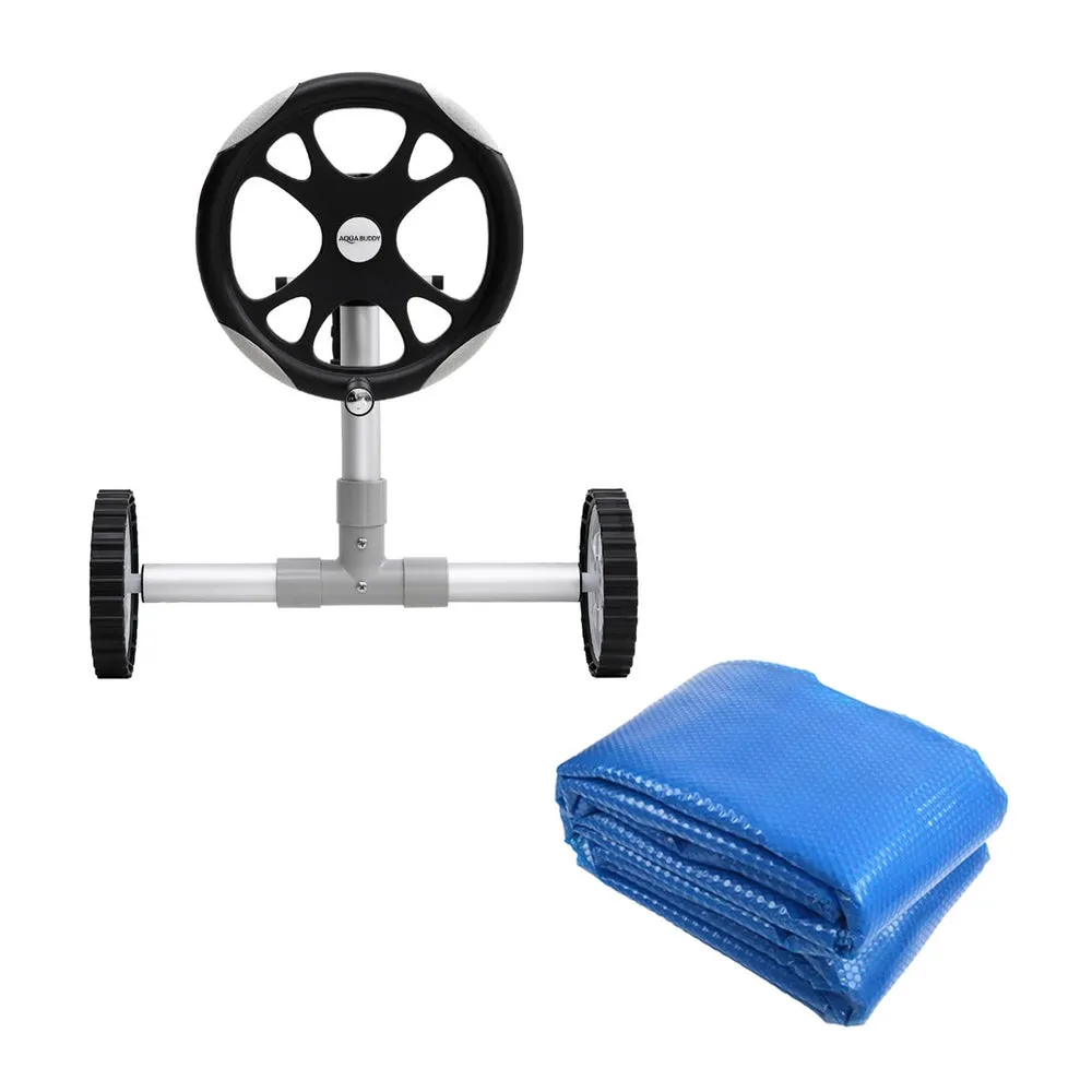 Adjustable Aluminium Pool Roller & Cover Set, 11x6.2m | Aquabuddy