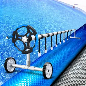 Adjustable Aluminium Pool Roller and 500 Micron Cover Set Aquabuddy