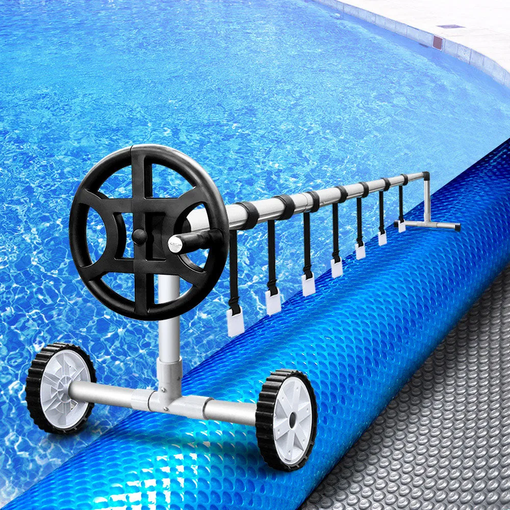 Adjustable Aluminum Pool Roller & 6.5x3m Cover Set - Aquabuddy