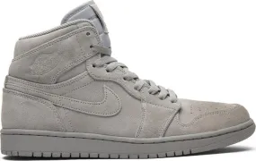 Air Jordan 1 Retro High Gray Suede sneakers, gray