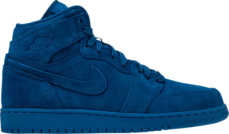 Air Jordan 1 Retro High GS Blue Suede sneakers, blue