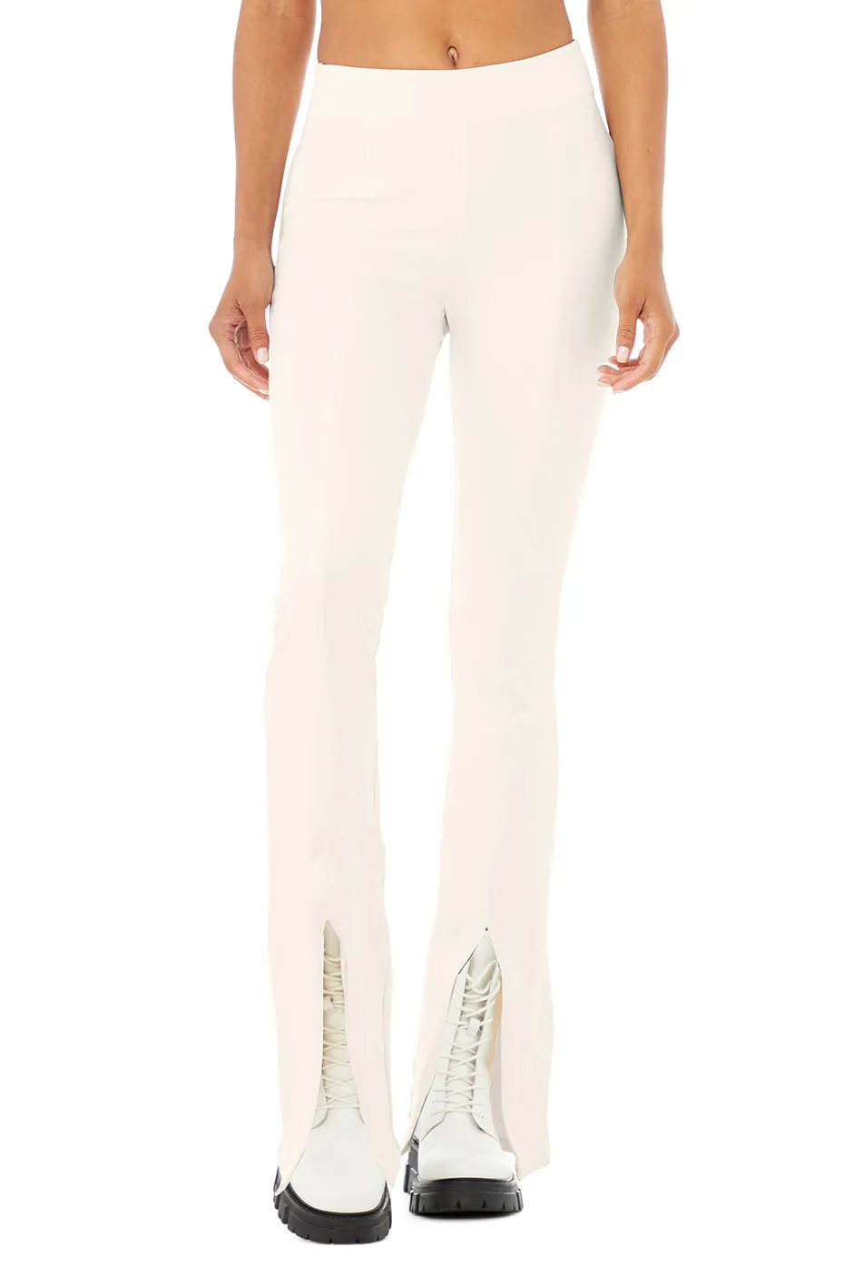 Airbrush High-Waist Flutter Legging - Ivory