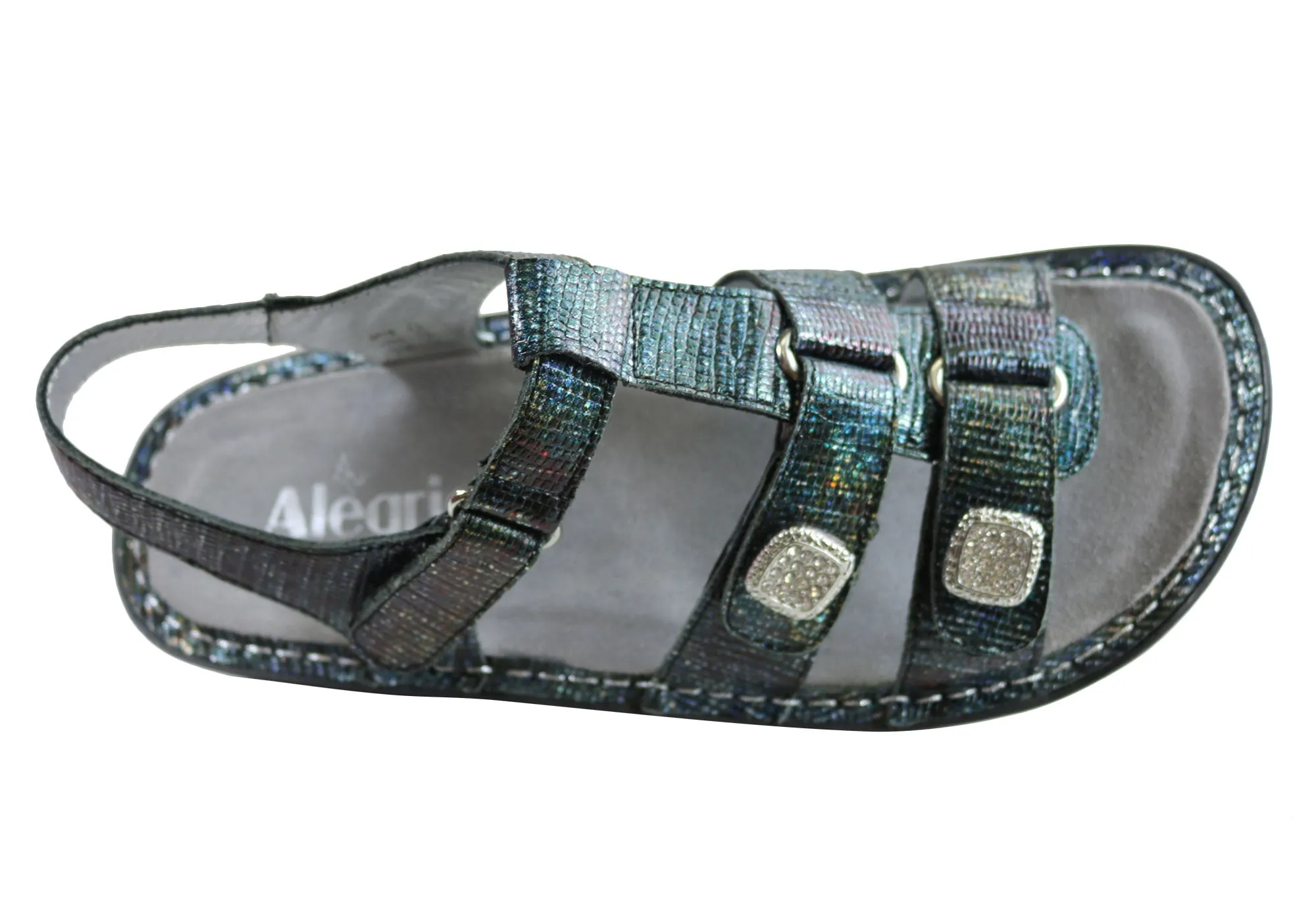 Alegria Kleo Womens Comfortable Leather Adjustable Straps Sandals