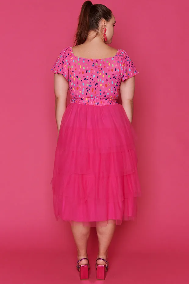 Aspen Pink Confetti Dress