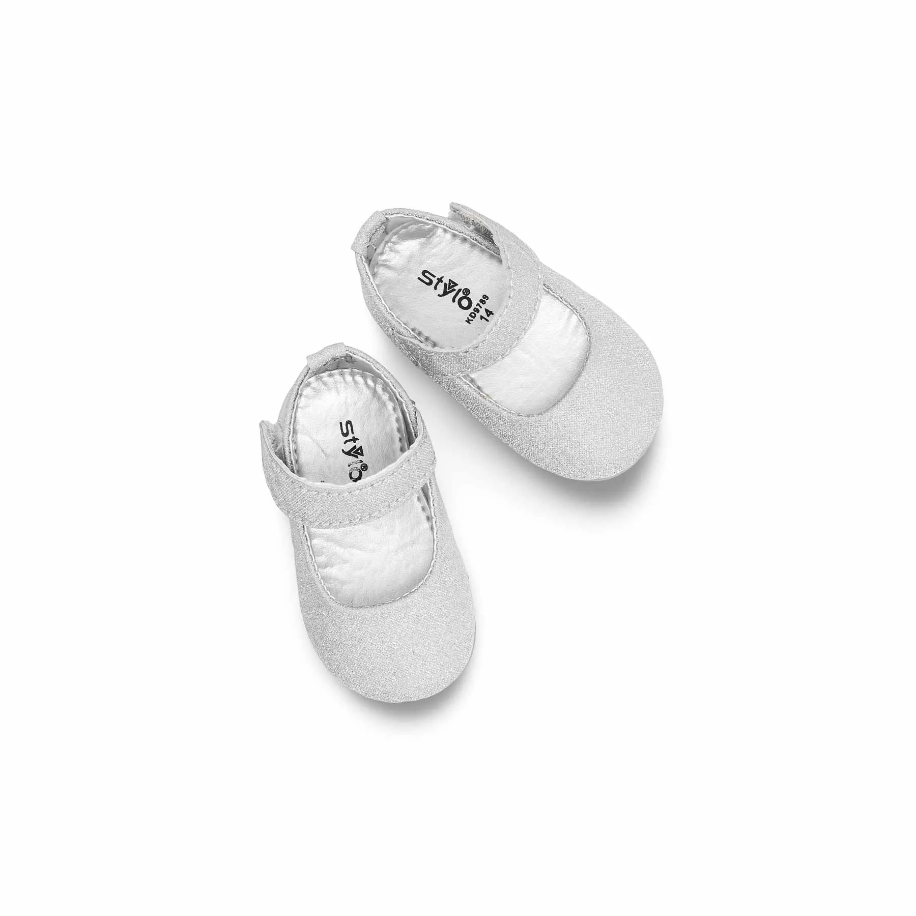 Babies Silver Casual Booties KD9789