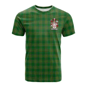 Bagley Irish Clan Tartan Cotton T-shirt with Coat of Arms