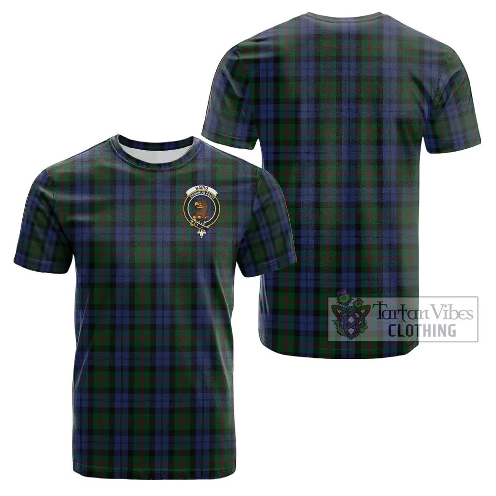 Baird Tartan Cotton T-Shirt with Family Crest