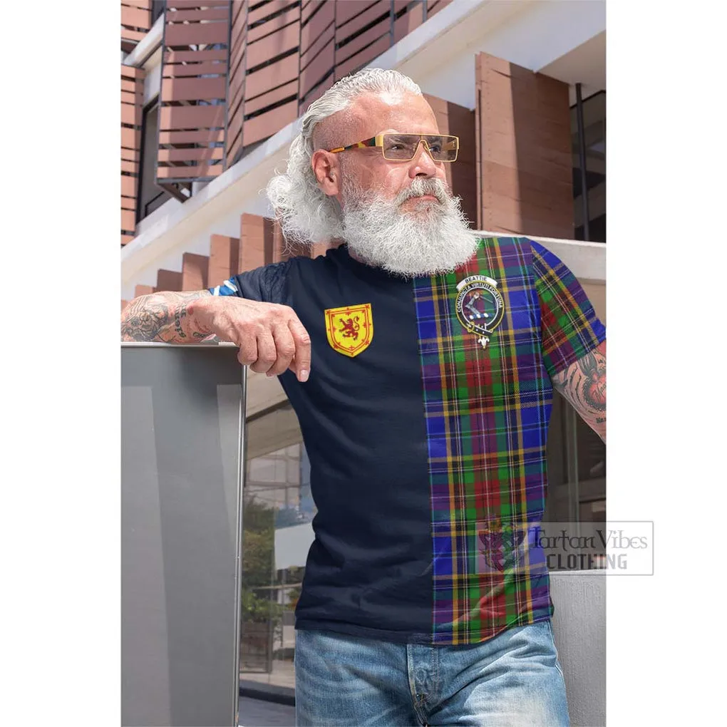 Beattie Tartan Cotton T-shirt Alba with Scottish Lion Royal Arm Half Style