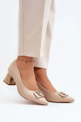 Block heel pumps Step in style