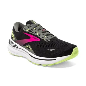 Brooks Women's Adrenaline GTS 23 Running Shoe - Black/Gunmetal/Sharp Green 1203811B037