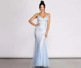 Ciara Glitter Tulle Mermaid Dress