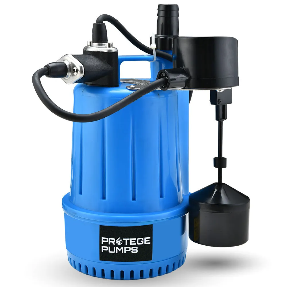 Compact Submersible Grey-Water Sump Pump, Auto Float, 3000L/H - Protege