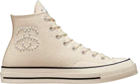 Converse Stussy x Chuck 70 High Fossil Sneakers, Tan