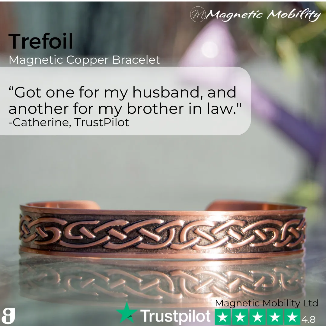 Copper Bracelet: Trefoil Copper | Magnetic Mobility