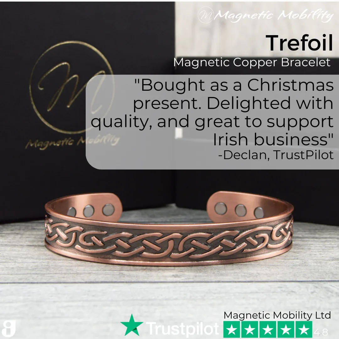 Copper Bracelet: Trefoil Copper | Magnetic Mobility