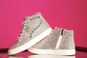 Corkys Flashy Sneaker in Clear Rhinestone