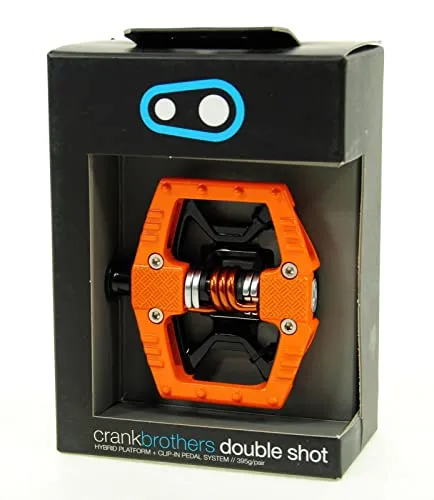 Crankbrothers Doubleshot Hybrid Bike Pedal - Flat/Clipped-In City Bicycle Pedal, Premium Bearings and Seals