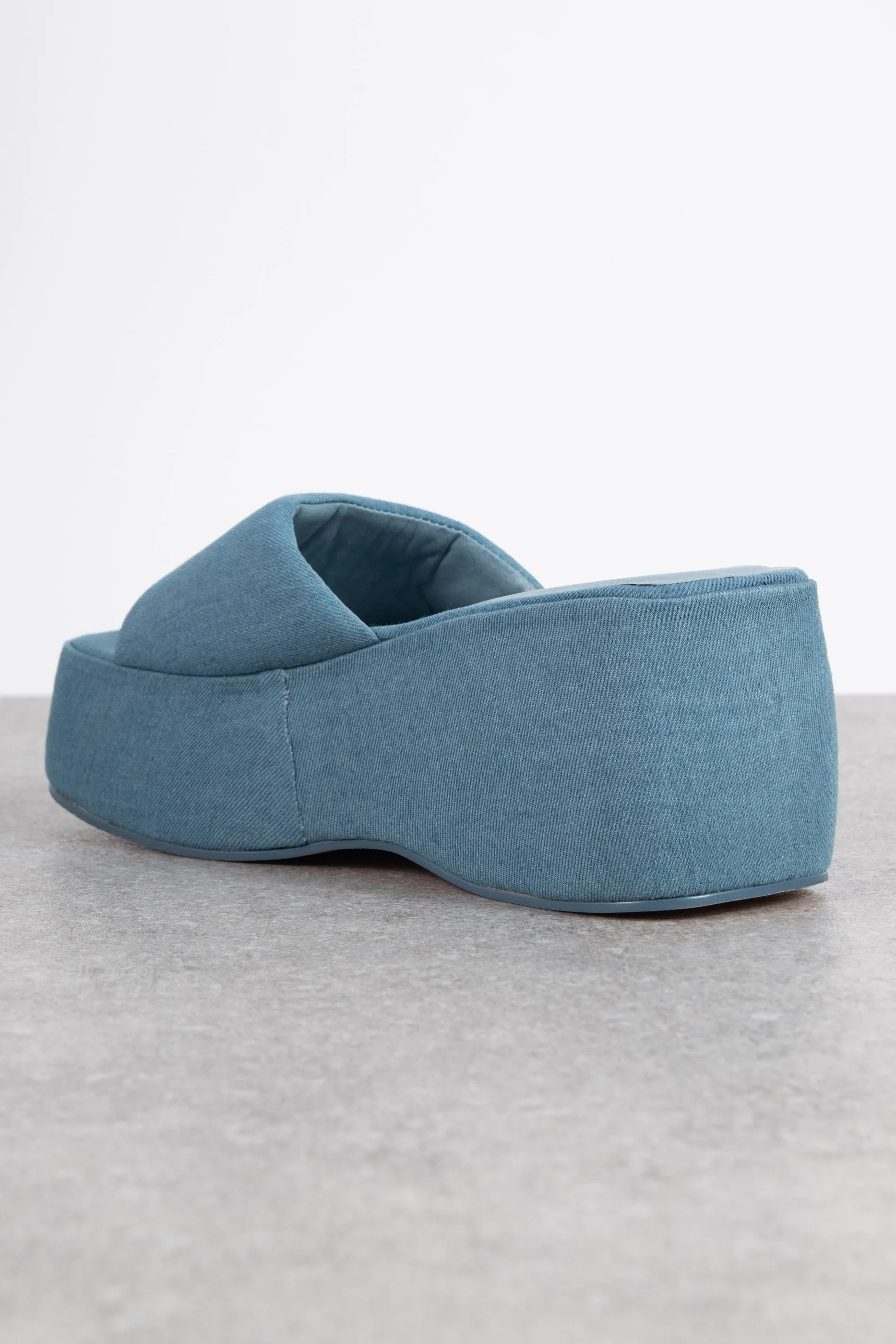 Daisy Street Chunky Sole Sandals in Denim