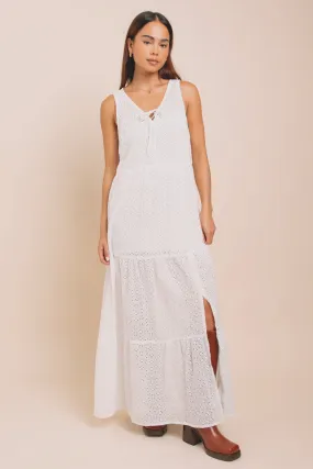 Daisy Street Tiered Maxi Dress With Split Front