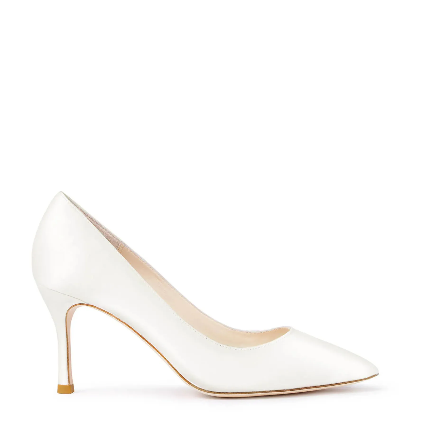 Diana - Classic Silk Satin Bridal Pumps - Ivory