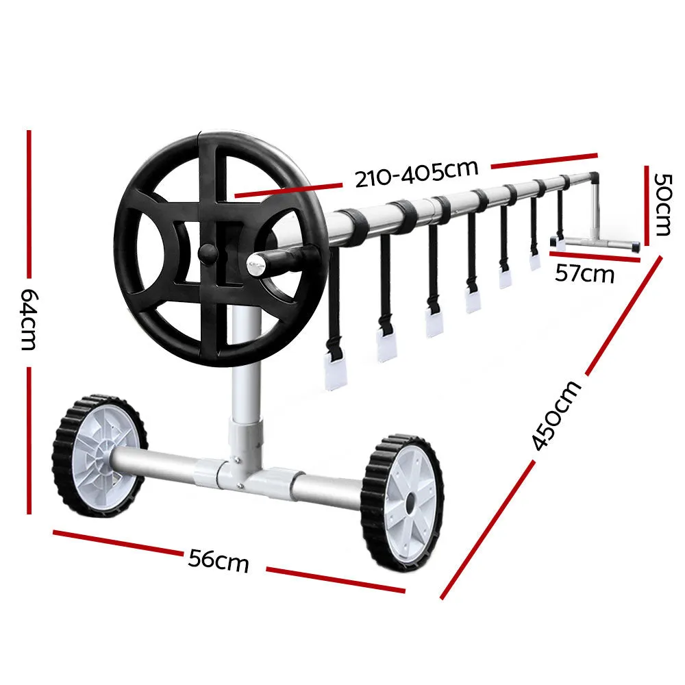 Durable Aluminium Pool Roller & Solar Cover Set 7x4m - Aquabuddy