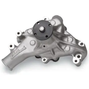 Edelbrock Victor Aluminum Water Pump - SB Chevy - Standard Rotation - Long-Style Pump - 5/8" Pilot Shaft