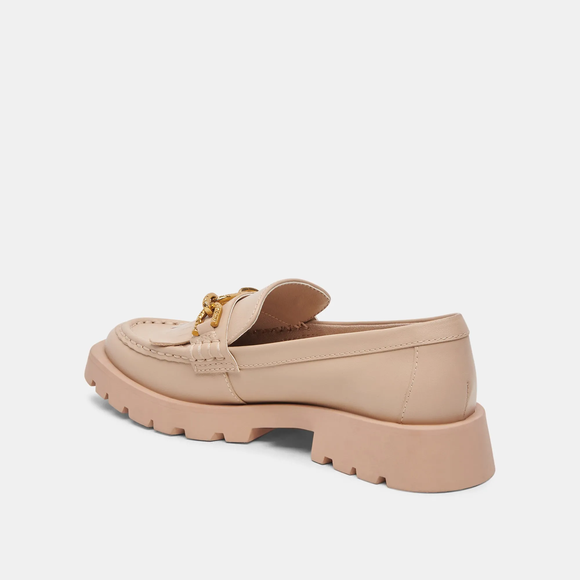 ERNA WIDE FLATS LT BLUSH LEATHER