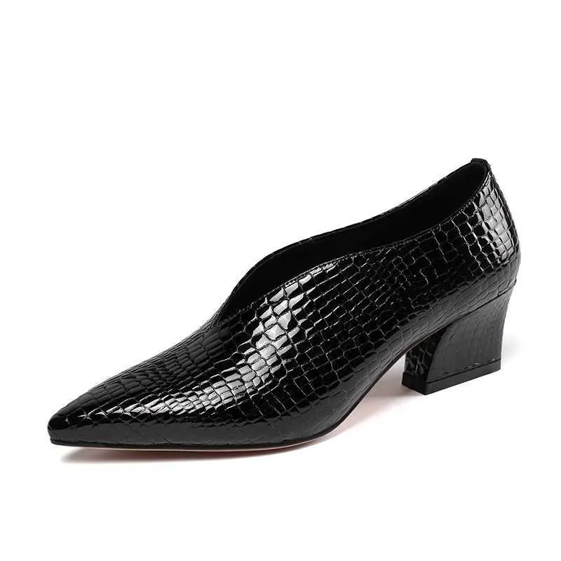 Exotic Alligator Block Heel Slip-On Loafers