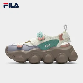 FILA CORE FRAGOLA FASHION MODERNO Women's Sandal Shoes (White-Grey / Cream-Brown)