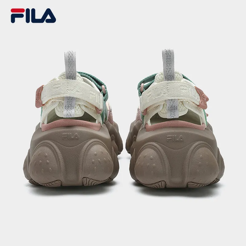 FILA CORE FRAGOLA FASHION MODERNO Women's Sandal Shoes (White-Grey / Cream-Brown)