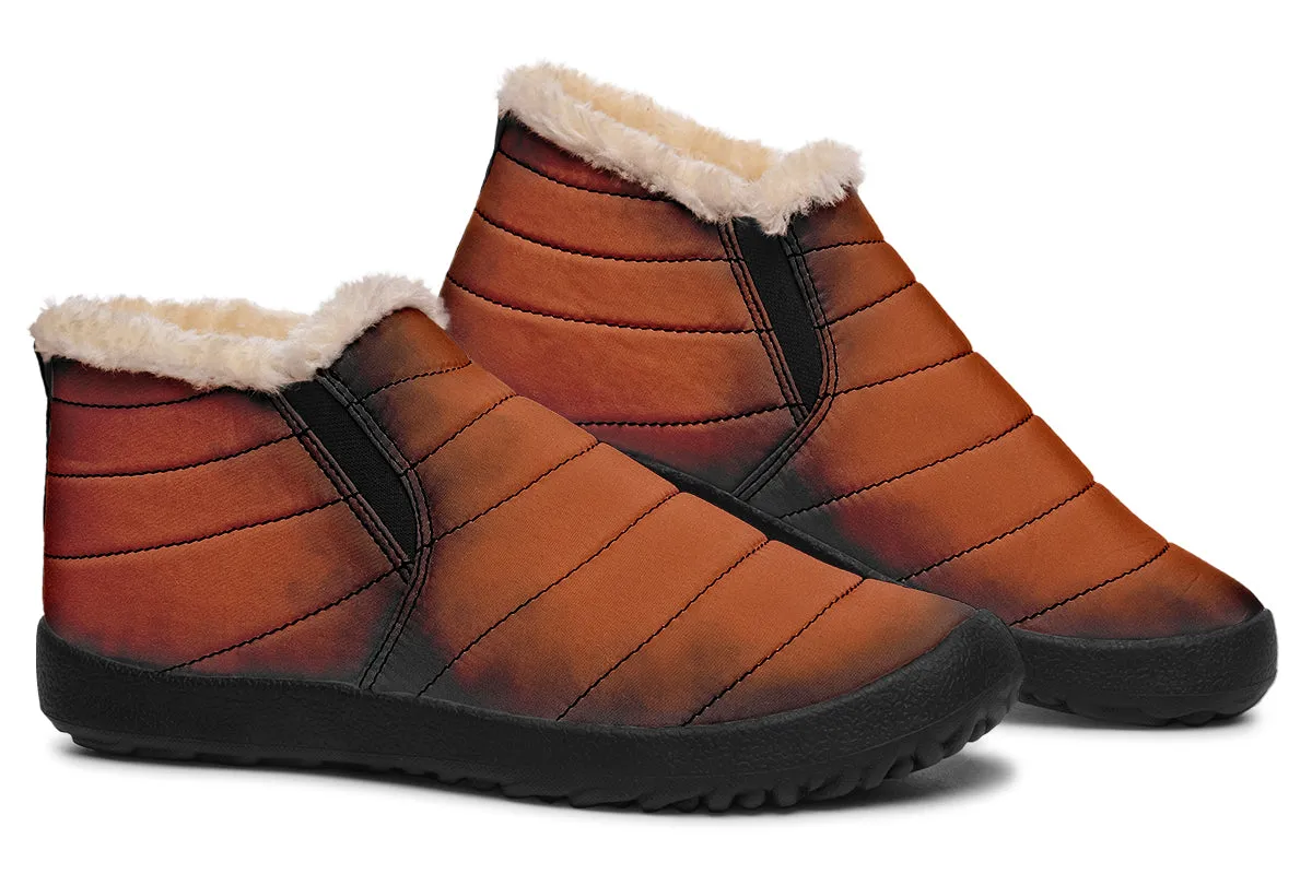 Fire-Forged Winter Sneakers - Warm & Easy Slip-On Shoes Lined with Vegan Wool with Anti-Slip Soles