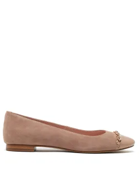 Fleur Suede & Patent Mestizo Toe Nude/Black