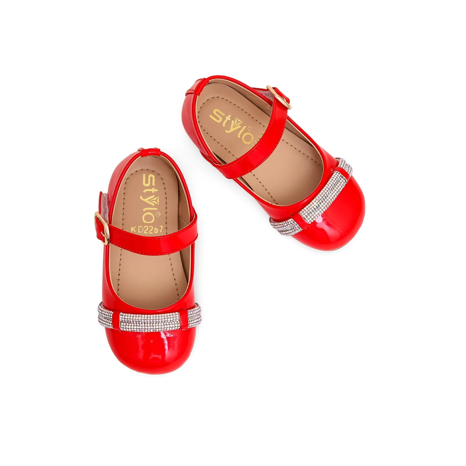 Girls Red Formal Pumps KD2267