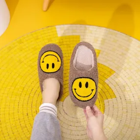 Happy Vibes Smiley Face Slippers