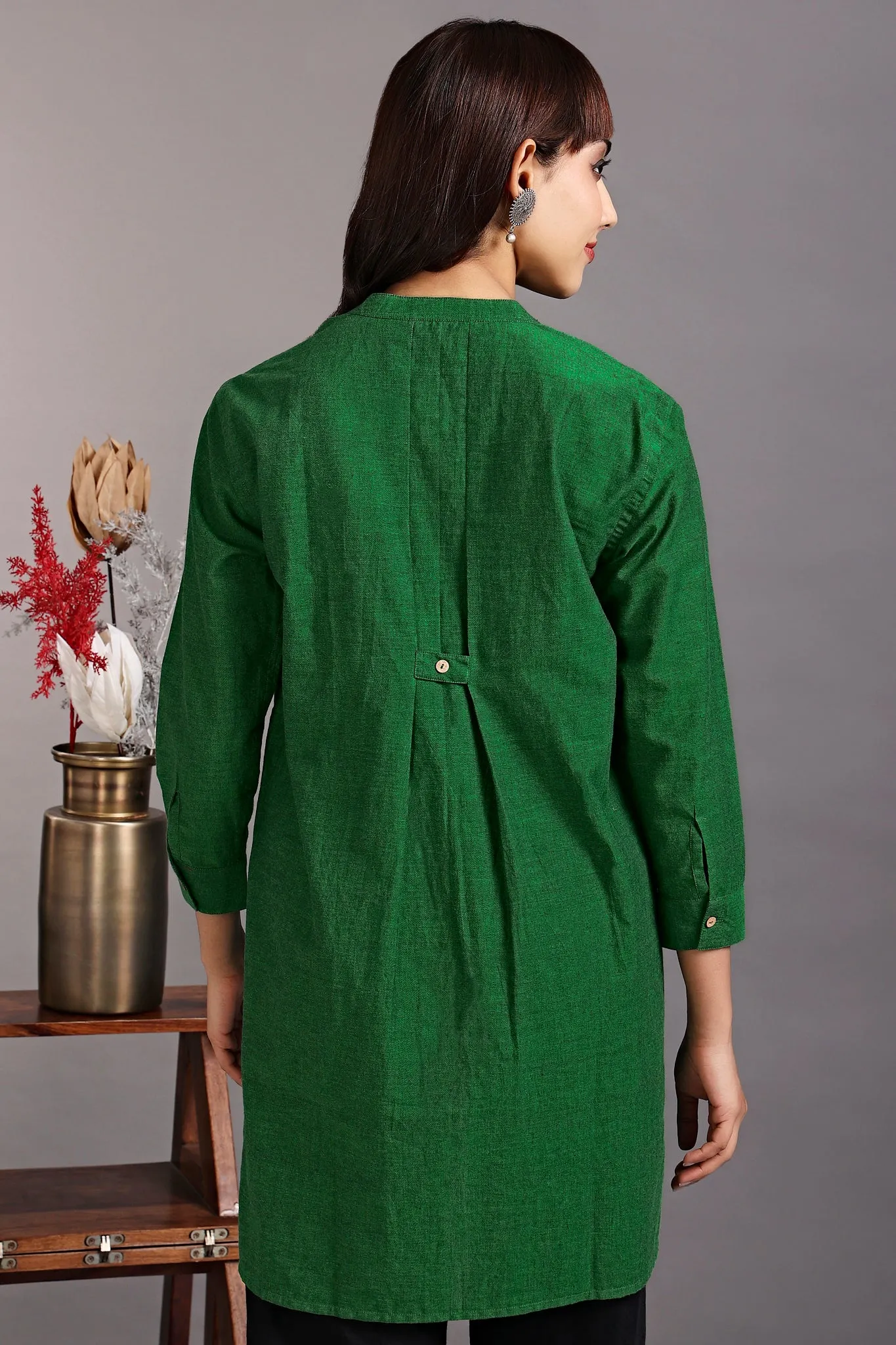 Leafy Mist & Garden Glory High-Low Tunic