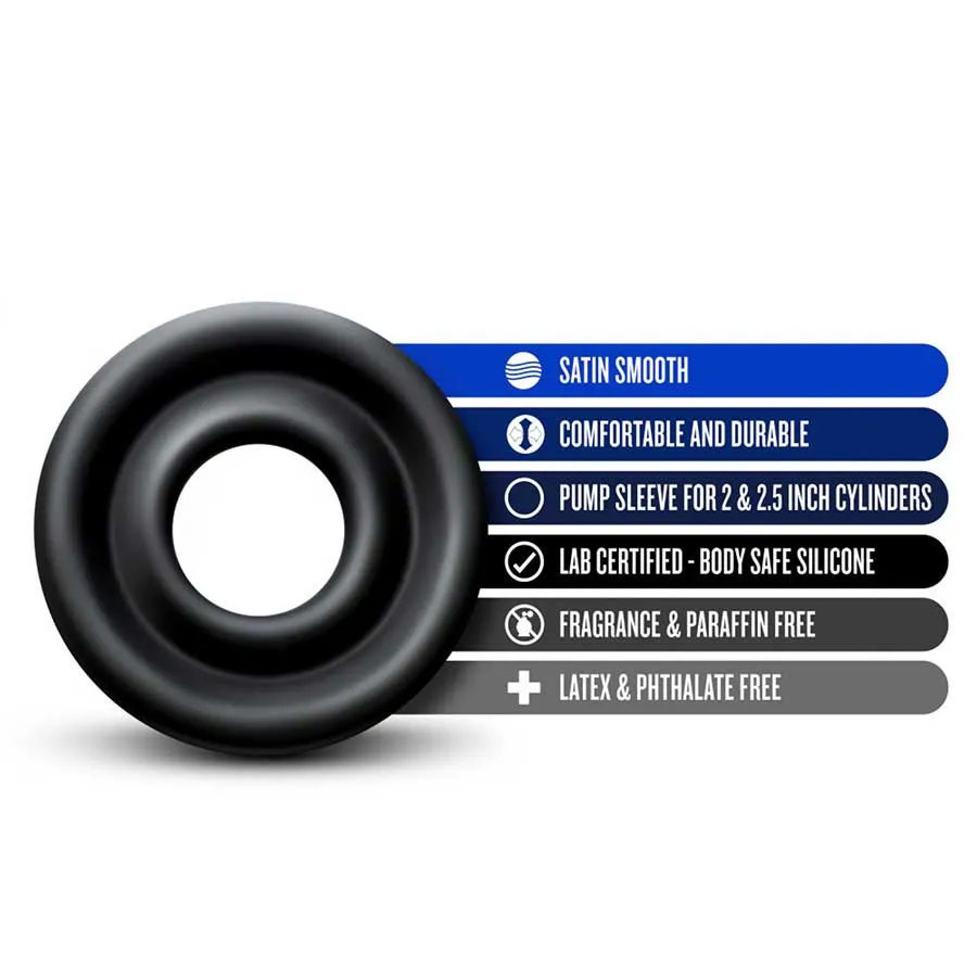 High Performance Replacement Silicone Penis Pump Sleeve Doughnut Black