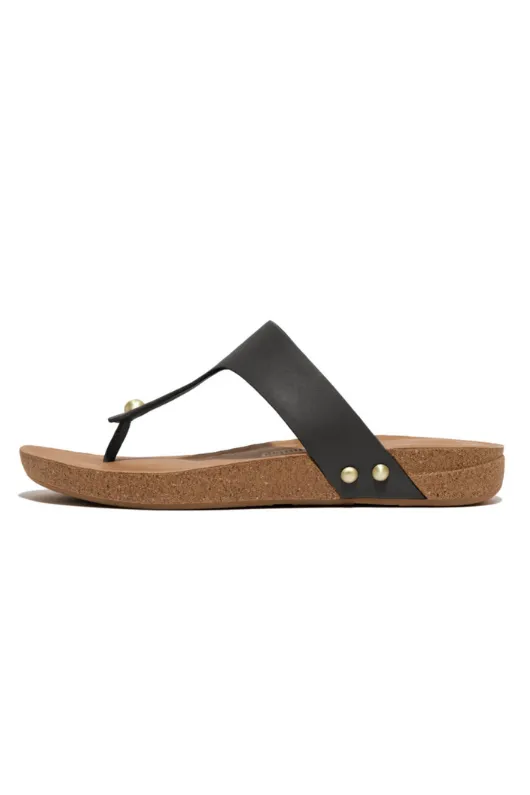 iQushion Leather Toe Post Sandal