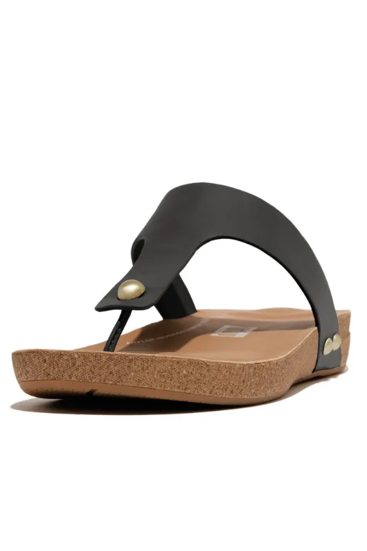 iQushion Leather Toe Post Sandal