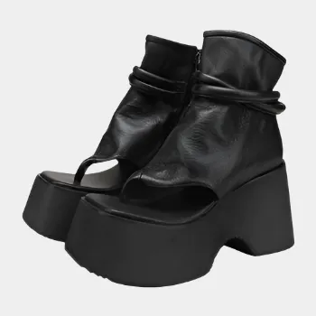 Joskaa 2024 New Ankle Boots Chunky Sandals